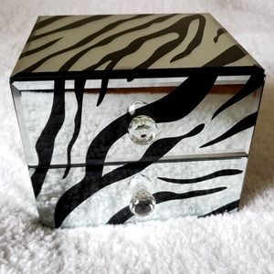 Zebra Mirror Jewelry Box